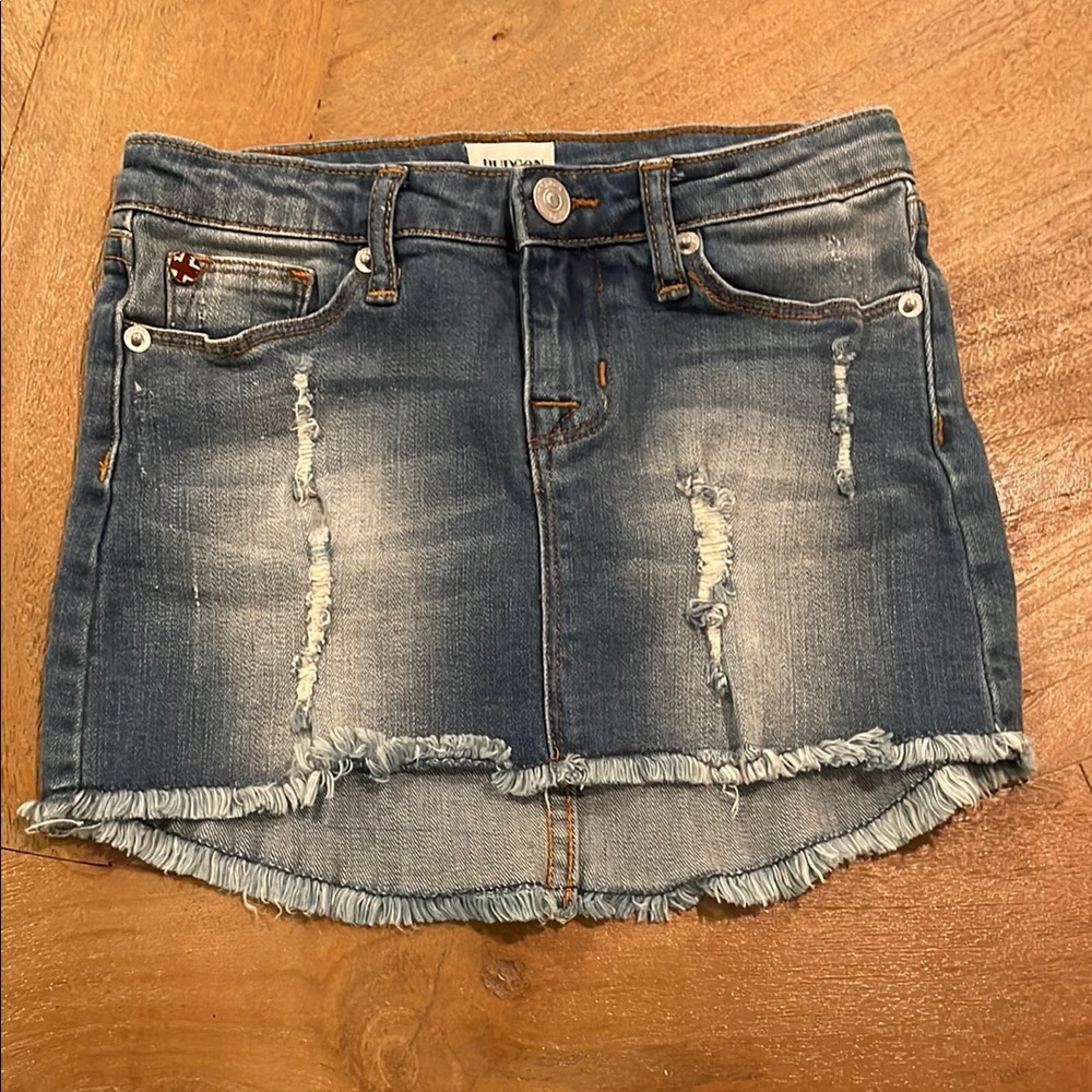 Hudson Jeans Blue Mini Skirt Casual Distressed